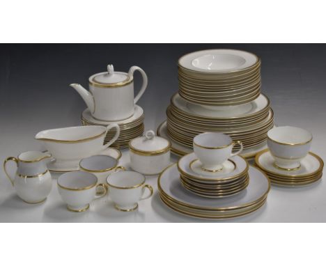 Royal Worcester dinner and tea ware decorated in the Somerset pattern, together with similar Wedgwood ware, approximately six