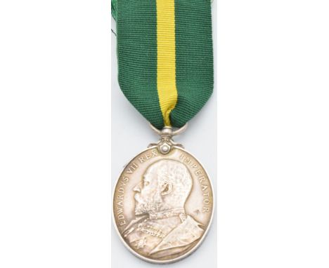 British Army Territorial Force Efficiency Medal (Edward VII) named to 623 Pte W E Turner 4th Battalion Oxfordshire and Buckin