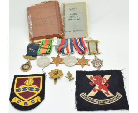 British Army WW2 medals comprising 1939/1945 Star, France and Germany Star,&nbsp;Defence Medal and War Medal for Driver F M F