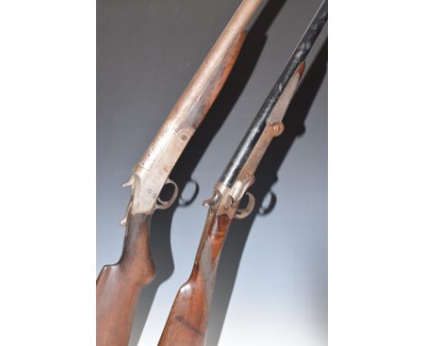 Two shotguns Laurona 12 bore side by side shotgun serial number 169517 and Modern Arms Co .410 folding poacher's shotgun seri