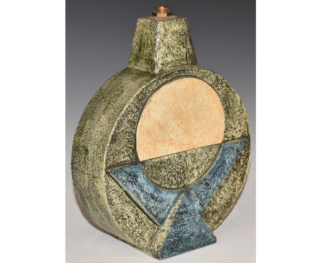 Troika lamp base with 'Troika Cornwall' and SL monogram to base, H22.5cm