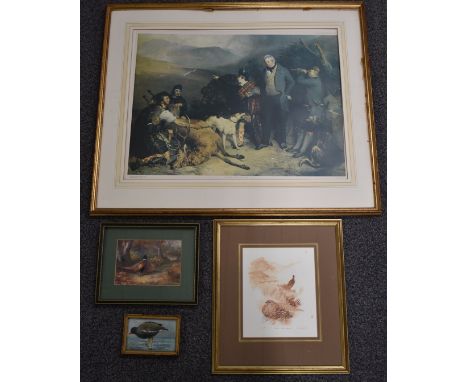 After Sir Edwin Landseer limited edition (148/300) print 'Death of a hart in Glen Tilt', 49 x 62cm, William Garfit signed lim