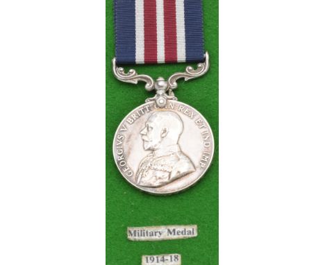 British Army WW1 Military Medal named to 13655 Cpl A Billings, 11th Battalion Suffolk Regiment