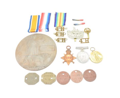 British Army WW1 medals comprising 1914/1915 Star, War Medal and Victory Medal named to 16011 Pte A Webb 4th Hussars together