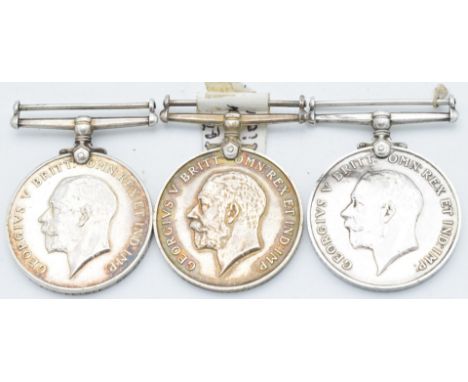 Royal Navy WW1 medals comprising two War Medals named to 173513 T Webber, Chief Petty Officer Royal Navy, 153591 A W T Petrie