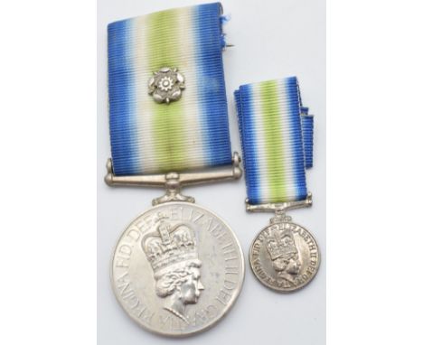 Royal Navy South Atlantic Medal 1982 with rosette named to M A&nbsp; Simpson D.167339C, H.M.S Fearless, with miniature&nbsp;