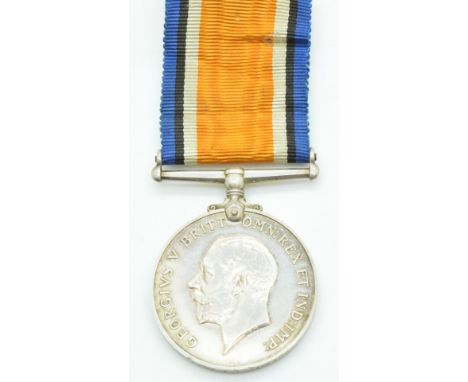 British Army WW1 War Medal named to 2nd Lieutenant A T Jackson Gloucestershire Regiment, commissioned into 8th Battalion 16th