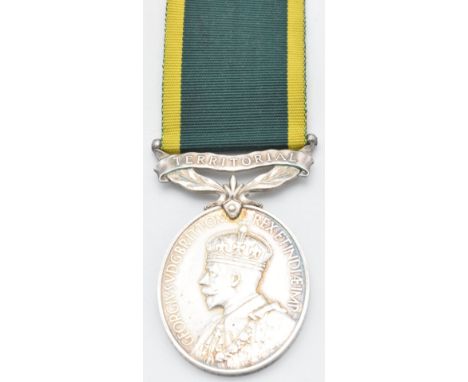 British Army Territorial Efficiency Medal (George V) named to 5176438 Pte A W Rea 5th Battalion Gloucestershire Regiment&nbsp