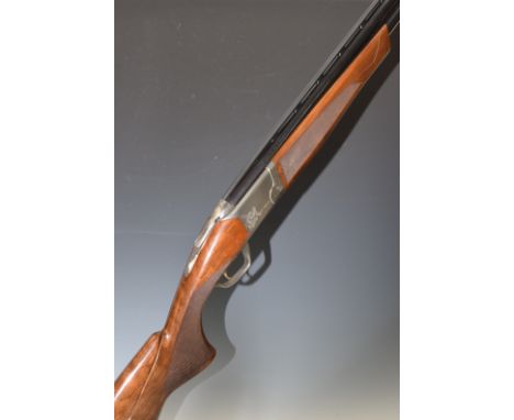 Browning Cynergy Sporting 12 bore over and under ejector shotgun with chequered semi-pistol grip and forend, named and engrav