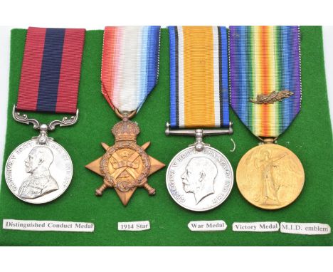 British Army WW1 Neuve Chapelle Distinguished Conduct Medal awarded to 10168 Pte H Andrews, 2nd Battalion Scottish Rifles, th