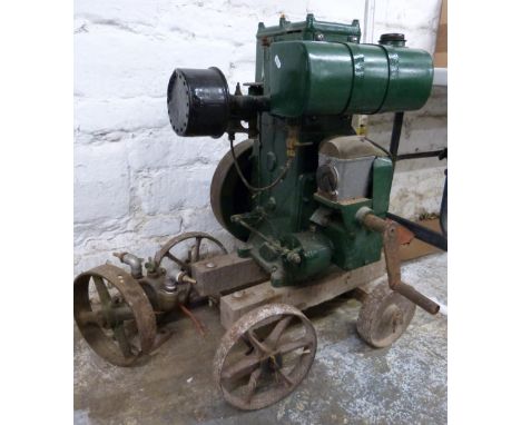 Lister D stationary engine on trolley with pump&nbsp;