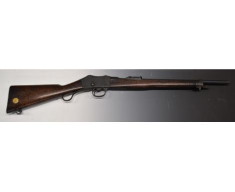 BSA Martini Enfield .303 underlever Artillery carbine rifle with adjustable pop-up ladder sights, sling suspension loops, bra