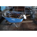Welding leads w/ wheel barrow