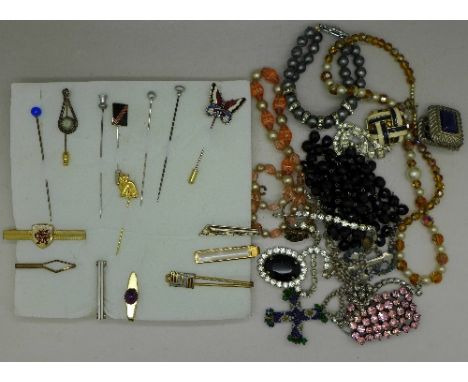 Jewellery including tie pins and stick pins