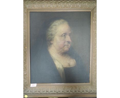 An oil painting, portrait study, Victorian lady, 44 x 37cm, plus frame