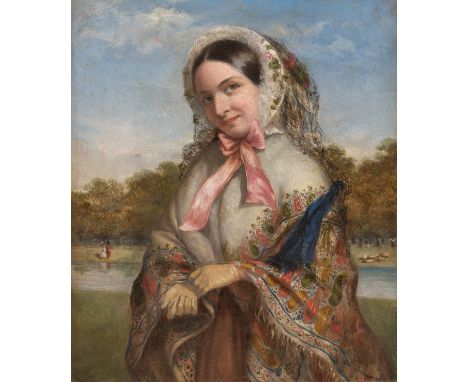 WILLIAM POWELL FRITH (BRITISH 1819-1909)Portrait of a Lady, oil on canvas30.5 x 25 cm (12 x 9 5/6 in.)signed lower right 