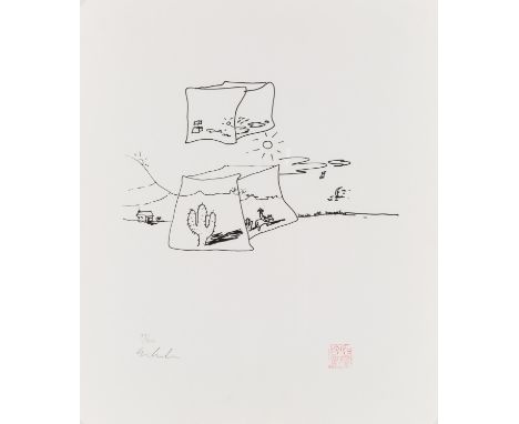 JOHN LENNON (BRITISH 1940-1980)Back off Boogaloo , 1976lithograph on vellum Arches France paper45 x 38 cm (17 3/4 x 15 in.)si