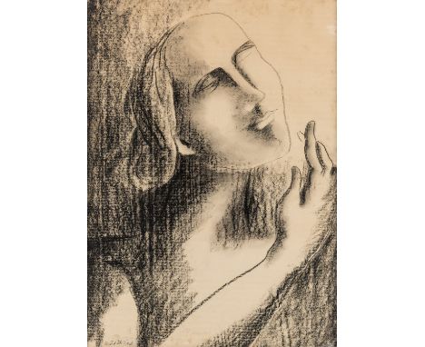 OSSIP ZADKINE (RUSSIAN-FRENCH 1888-1967)Female Portrait , charcoal on paper51 x 36.8 cm (20 1/8 x 14 1/2 in.) [sight]signed l