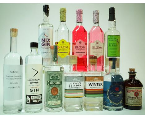12 BOTTLES GINSonbi Premium Korean; Juniper Bomb; Colombo Original Recipe; Are Branneri Local's Edition and Winter; Dinnewell