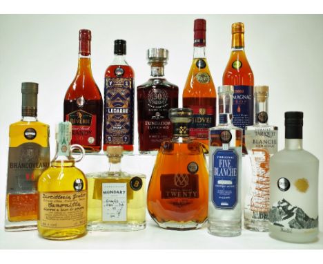 12 BOTTLES SPIRITSBrancoveanu VS Vinars; Distillerio Gualco Camomillo Grappa; Alexander Leichtenstern Mundart Elderbrand (50c