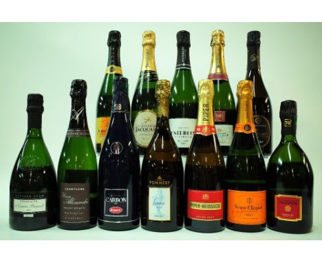 12 BOTTLES CHAMPAGNENomine-Renard Special Club Brut 2013; Yann Alexandre Grand Reserve Brut Premier Cru; Carbon for Bugatti B