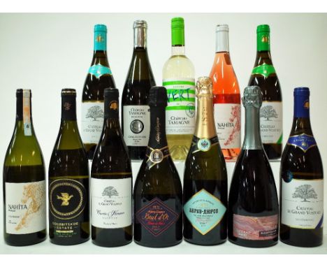 12 BOTTLES RUSSIAN WHITE AND SPARKLING WINENahita Dokya Chardonnay 2019 and Roze 2019; Golubitskoe Estate Nobel Selection Bar