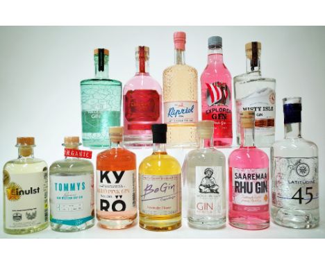 12 BOTTLES GINThe Holy Spiritus Ginhulst (50cl); Tommys Limone New Western Dry; Kyro Pink (50cl); BeGin Lavender (50cl); Monk