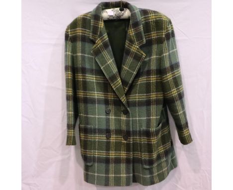 Jaeger woollen plaid coat, size M. Not available for in-house P&amp;P 