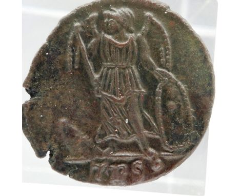 Roman Bronze unit - Victory on Prow in VF condition. P&amp;P Group 0 (£5+VAT for the first lot and £1+VAT for subsequent lots