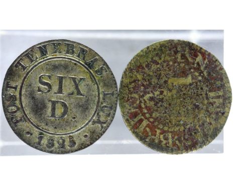 Two early medieval hammered tokens. P&amp;P Group 0 (£5+VAT for the first lot and £1+VAT for subsequent lots) 