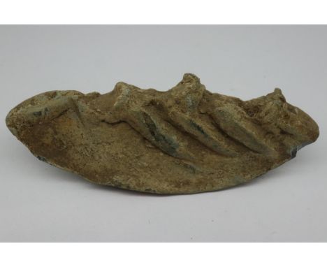 Roman lead perfume/spice grinder, L: 55 mm. P&amp;P Group 1 (£14+VAT for the first lot and £1+VAT for subsequent lots) 