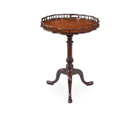 A MAHOGANY TRIPOD 'SUPPER' TABLE18TH CENTURY AND LATER ELEMENTS  76cm high, the top 57.5cm diameterCondition Report: Marks, k