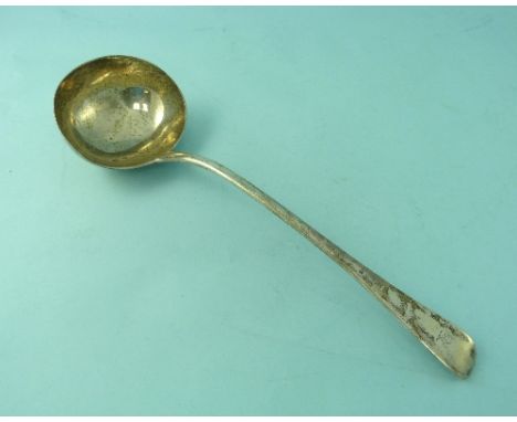 A Victorian silver Old English pattern Ladle, by Chawner & Co., hallmarked London, 1859, crested, 13¼ (34cm) long, approx tot