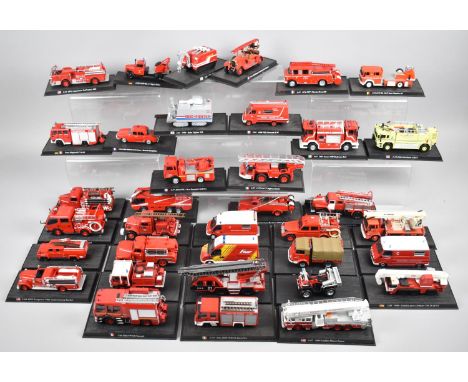 A Collection of Unboxed Diecast Fire Engine Vehicles 