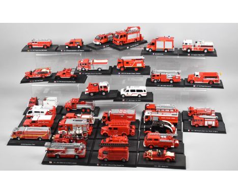 A Collection of Unboxed Diecast Fire Engine Vehicles 
