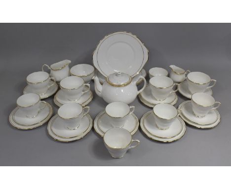 A Duchess Ascot Tea Set to comprise Teapot, Cake Plates, Side Plates, Saucers, Milk Jugs, Small Plates, Sugar Bowls, Large Cu