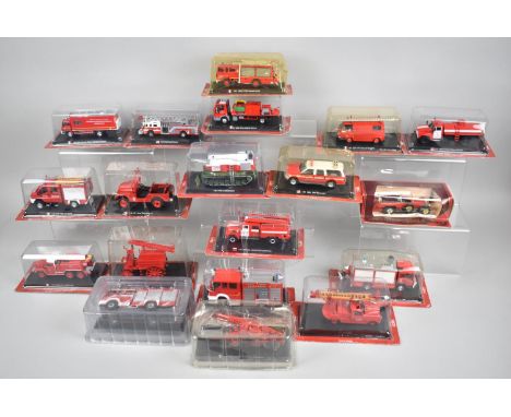 A Collection of Del Prado Fire Engine Diecast Toys, Still In Blister Packs 