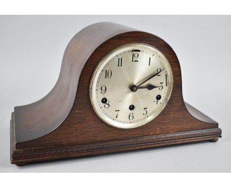 A Mid 20th Century Oak Cased Westminster Chime Mantle Clock, Missing Glass, 41cm Wide 