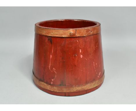 A Chinese Bamboo Planter of Circular Tapering Form, 17cm high 