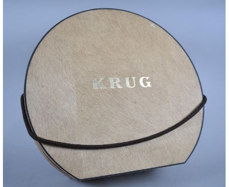 A Vintage Krug Two Bottle Case for Champagne Containing Two Empty Bottles 