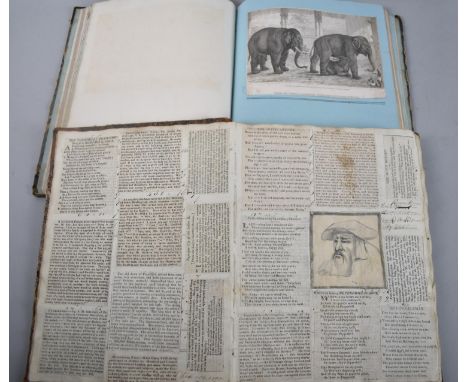 Two 19th Century Scrap Books Containing Cuttings, Prints, Hand Written Text etc, Dated 1808-1818 