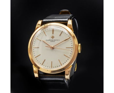 18K GOLD VACHERON CONSTANTIN WRISTWATCH, 1970's, manual wind, 33mm, Cal. P454/5B, Ref. 3508926033, currently ticking.