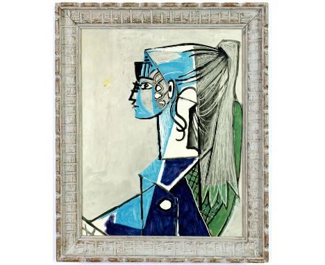 PABLO PICASSO, 'Sylvette', off-set lithograph, vintage French frame, 42cm x 54cm.