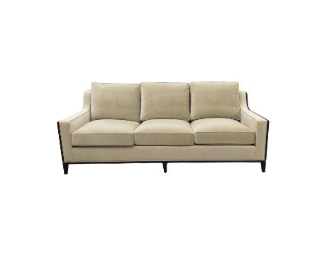 BESPOKE SOFA LONDON SOFA, light grey upholstered, 220cm x 100cm x 90cm H.