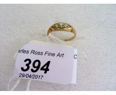 A Victorian five stone graduated half-hoop ring, the graduated old brilliant cut diamonds in elliptical shaped mount to reede