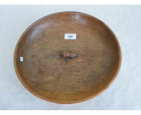 A Robert Thompson 'Mouseman' circular bowl (28cm diameter).   Condition Report:  Age not clear, would suggest mid 20th centur