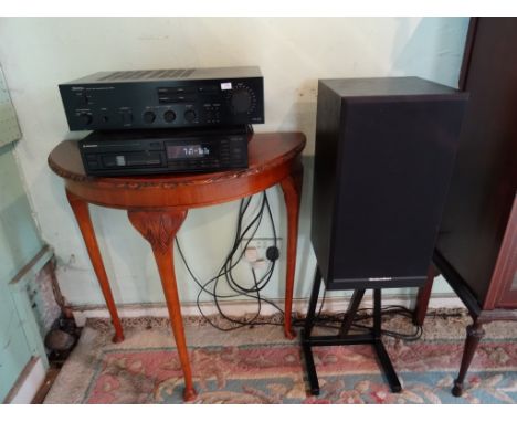 A Denon amplifier model no. PMA-300V, together with a Pioneer multi-play compact disc player and a pair of Mordaunt-Short spe