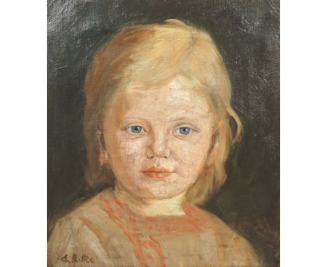 RITTER, Eduard (*1808 Wieden; †1853 Wien) wohl, Öl/Lw.,Portrait eines kleinen Mädchens, li. unten sign., 32 x 28 cm, schwarze