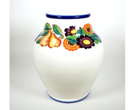 GROßE VASE, "Golden Summer",Manufaktur Royal Copenhagen, Fayence, Dekor nach Christian Joachim, Marke über Glasur, H 37 cm