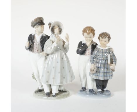 WINTHER, Christian (*1796 †1876)/ THOMSEN, Christian (*1860 †1921) für Porzellanmanuf Royal Copenhagen, Gruppe "Flight to Ame